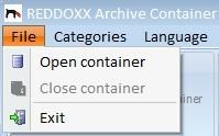 Open Container: Image: Open Container To open a container, find the respective container in the file storage where the
