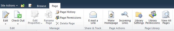 Ribbon Tabs: With the integration of the Ribbon bar in SharePoint 2010, Ribbon tabs have taken the place of drop down menus.