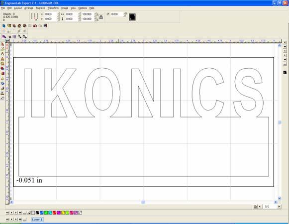 5. Overlap the rectangle over the text slightly and select both objects you want to weld. 6.