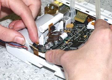 NOTE: When reassembling, ensure that the flex cable is aligned properly and