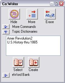 Click Save and Done to retain your changes and return to the dictionary listings. Creating Dictionaries Click on Create in the Topic Dictionaries section of the Panel.