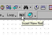 FAQs 2. Place your cursor in the spot where you want to insert the new net. Note that the net will be added above the net in which the cursor is located. 3. Click once. The new net is inserted.