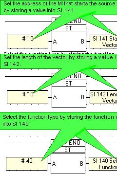U90 Ladder Software Manual SI 145: Maximum Note that if a remainder value results from the division operation used to calculate the Mean, that remainder value will be place in SI 4, Divide Remainder.