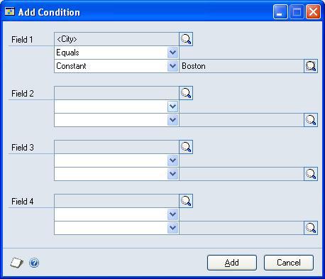 Conditions are used to add if then else functionality to your calculated fields. Each condition has its own formula that will be calculated if the condition is true.