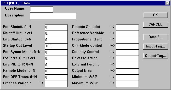 GX-9100 Software Configuration Tool User s Guide 4-11 Figure 4-4: Module Data Dialog Box Example 2. Enter values into the data fields.