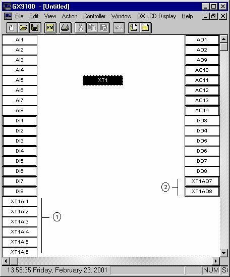 4-6 GX-9100 Software Configuration Tool User s Guide Figure 4-1: Inputs and Outputs Added by XT Module Table 4-3: XT