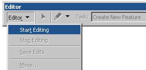 Adding the toolbars, editing, and setting the target feature class The toolbars necessary to complete this