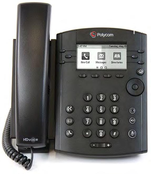 General Phone Operations Polycom VVX 300 Series 1 2 3 3 5 4 6 14 13 12 7 8 9 10 # Item Description 1 Screen