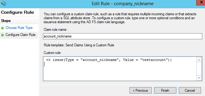 Provider Integration Setup 7 Set up a Claim Rule for a CompanyID 1. Go to the Relying Party Trusts menu in AD FS and right click the OpenAir Relying Party Trust. Click Edit Claim Rules... 2.