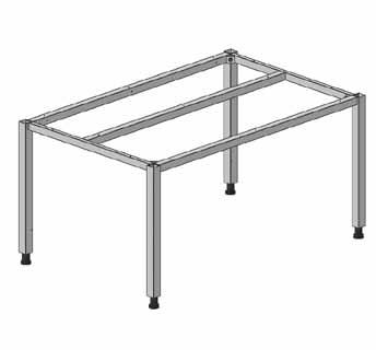 Table frames Table frame Depth 4 height-adjustable table legs made of 50 x 50 mm square steel pipe, adjustment range 740-800 mm, preset to 780 mm (each inc.