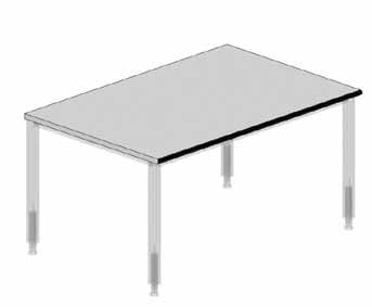 Tabletops Tabletop Replaceable edge at front Depth Standard ESD Robust worktop with removable front edge Chipboard with 0.