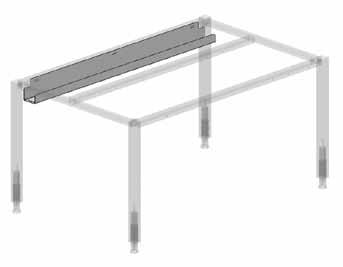 Design as for table frame For tabletop depth 1000 For tabletop depth 900 For tabletop depth 800 950 850 750 E4-8R E4-8S E4-8T PC bracket For mounting under the