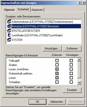 User of XP Professional: Click the right mouse-button, select "Enable and Security", enter the "Security Register card" (fig.