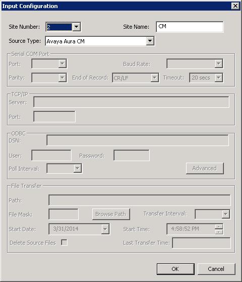Select Configuration Add New Site, the CommView IP Software Buffer input configuration screen is displayed.