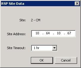 On the RSP Site Data window, enter Communication Manager s IP Address in