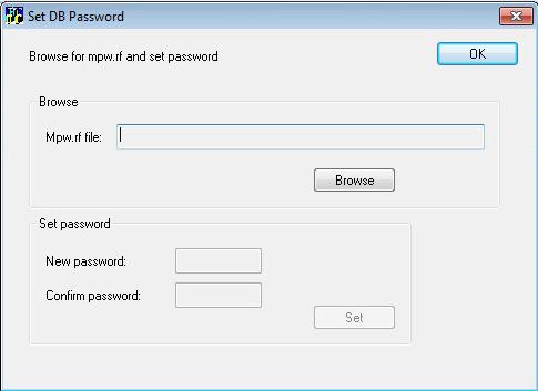 Setting the RF Password This section is only necessary if you are using a SQL Server login with SQL Authentication. If your SQL Server logins use Windows Authentication, you can skip this section.