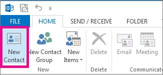 Creating Contacts/Contact Groups Creating Contacts: 1. Click People at the bottom of the screen. 2. In the New group, choose New Contact. 3.