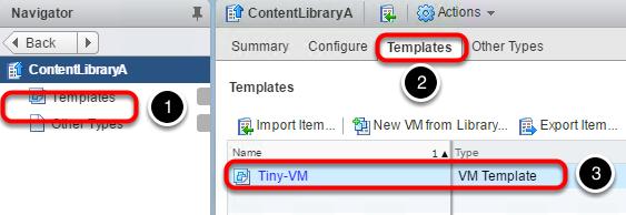 Select the library "ContentLibraryA" in the left navigation pane. 2.