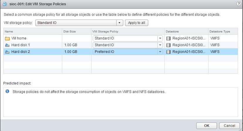 Storage Policies Storage policies are defined on a disk level.
