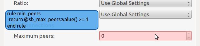 Instead, the rule checks the value sb_max_peers and, in case of an error, it evaluates to false and the error is interactively shown over the affected widget.