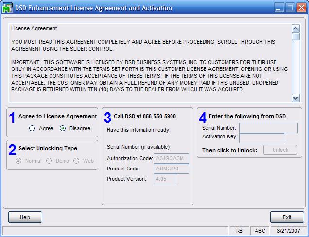 8 SQL Mirroring Web Unlock: If the system that is running the DSD Enhancement has web access and you have a DSD WebUnlock code, can unlock the Enhancement without assistance using WebUnlock.