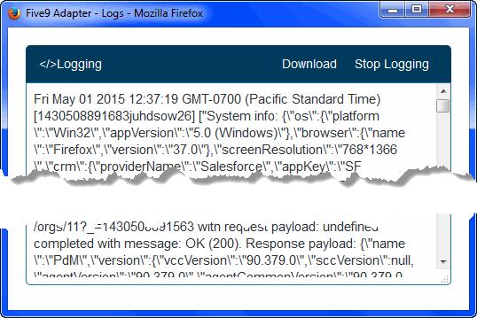 Configuring the Application Logs By default, application logs are in these locations: Softphone logs are located in %appdata%\five9\logs. They are saved for four days before being deleted.