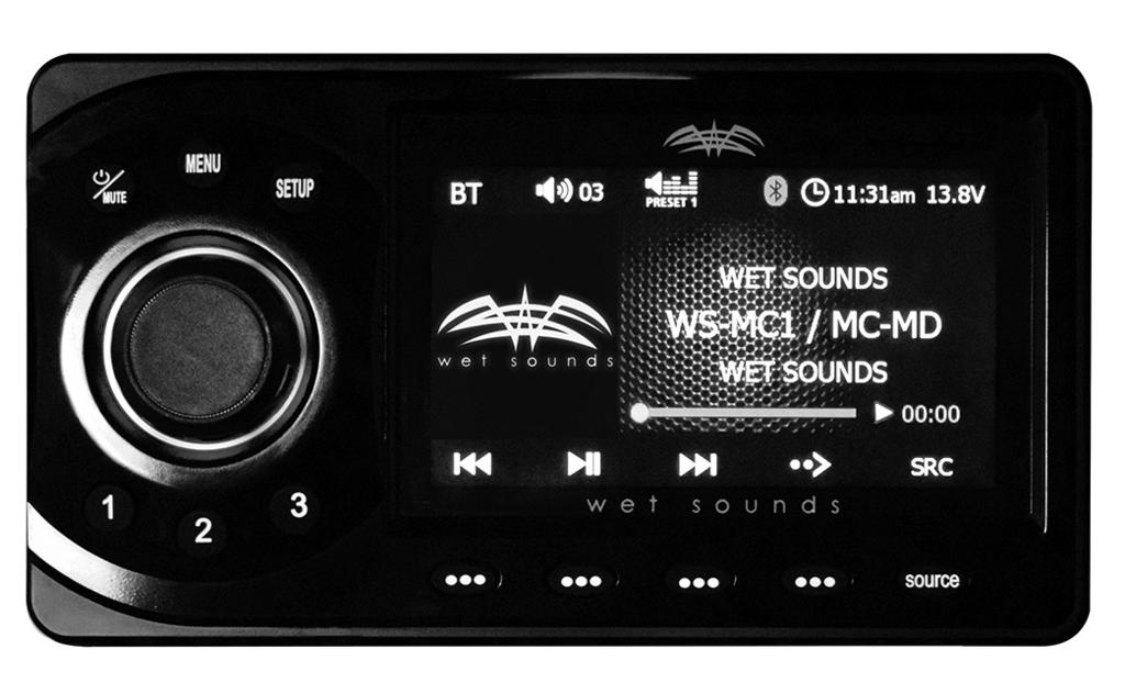1 THANK YOU FOR PURCHASING WET SOUNDS! Congratulations! Thank You for purchasing the Wet Sounds WS-MC1 Marine Media Center System!