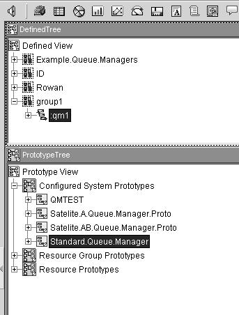 Figure 25. Creating a new queue manager from a prototype e. Enter a host system name in the Host system name field of the settings list of the new queue manager.