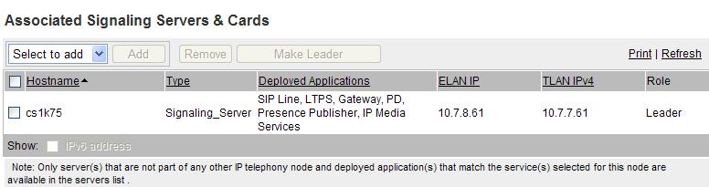 In the sample screen below, the Node IPV4 address is 10.7.7.60.