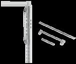 for easy installation Supports have a white finish. Hinge blocks are anodized black. Quarter-turn latches are provided to secure the Swing-Out Panel in the closed position H mm/in. PSP186 1638 64.