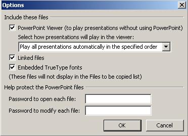 When the CD is created it includes the PowerPoint Viewer that will show your CD, regardless of the computer you re using!