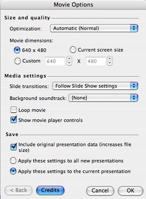 familiarity you have with PowerPoint Movies and QuickTime, the better you can optimize your presentation for delivery as a PowerPoint Movie.