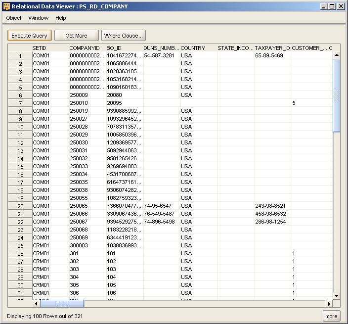 Figure 12 Viewing data directly in Warehouse Builder You can also run data profiling on the tables to really discover contents and