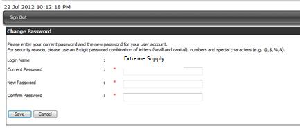 Figure 5: Password will be sent to the email address of account creation The e-mail to be sent containing the password is a system generated e-mail from sender ovr.gsc@simedarby.com.
