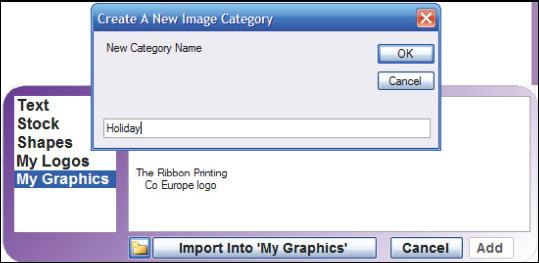The Graphics Folders When you click on Add Image, a dialogue Box appears containing several graphics folders.