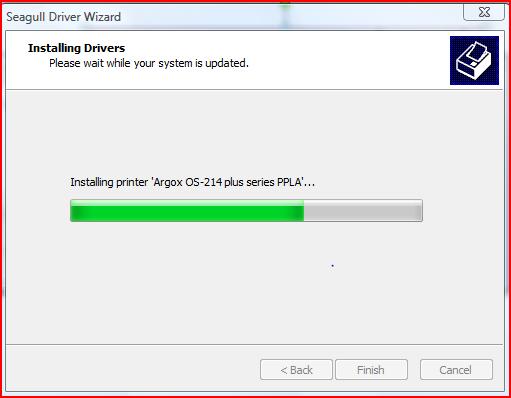 drivers will now begin to install - when the progress bar reaches