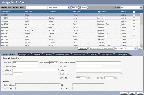 Check the Status of User Profiles Check the Status of User Profiles User profiles are used to define each and every user of the NECHOexpense system.