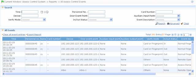 User Manual Clear all event records: Click [Clear all event records] to pop up a prompt. Click [OK] to clear records.