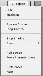 J. Preview your Shared Screen To ensure you are sharing your window, application, or desktop clearly to the meeting Participants, a preview window displays while you are sharing so you may view