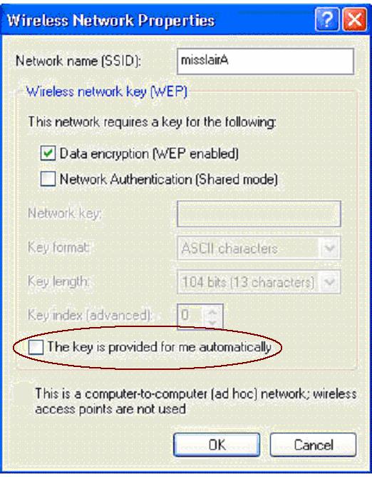 PC and Server Configuration Using 802.1x Mode (without WPA) This is very similar to using WPA-802.1x. The only difference is that on your client, you must NOT enable the setting The key is provided for me automatically.