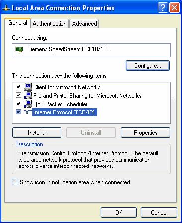 Appendix B - Troubleshooting Checking TCP/IP Settings - Windows XP 1. Select Control Panel - Network Connection.
