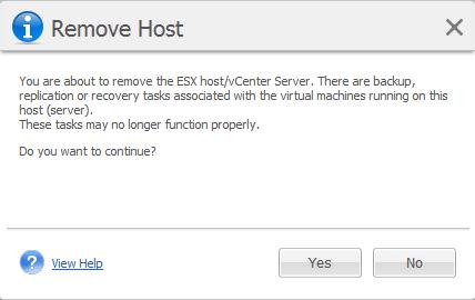 Managing ESX(i) Hosts page, Remove Host dialog. 15.6 Managing settings 15.6.1 Cloud Backup Subscription Go to the Configure tab, click Agent Settings and select the Acronis Cloud Backup Subscription section.