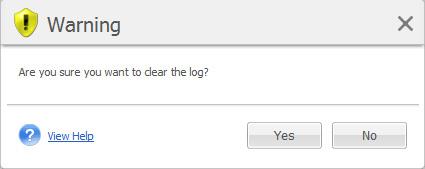Clear log dialog. 15.3.3 Log cleanup rules Click the Log Cleanup Rules button in the main tool bar to set up your rules for keeping the log entries.