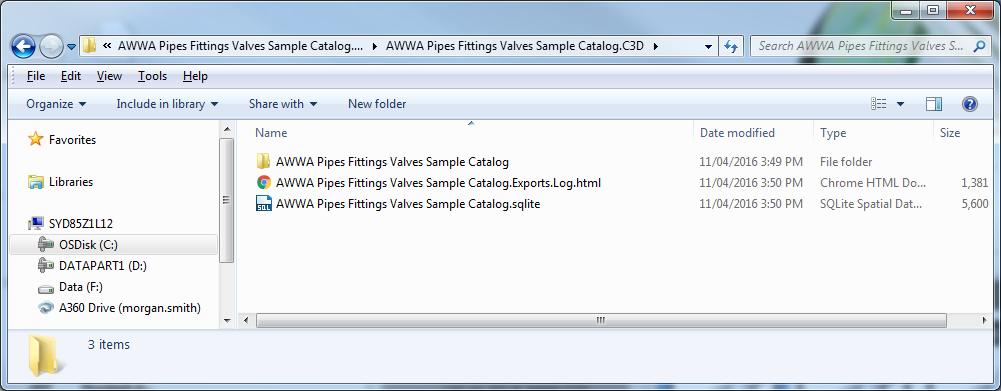 Step 5 - Copy Catalog Copy pipe catalog to Civil 3D