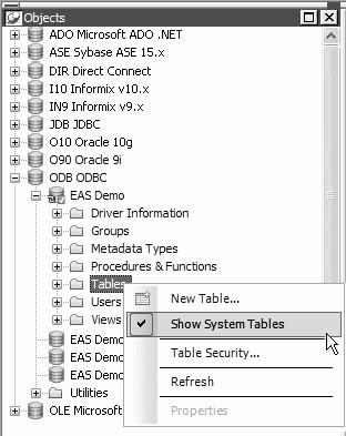 CHAPTER 12 Managing Database Connections Creating the extended attribute system tables when using the DirectConnect interface When you are using the DirectConnect interface, the PowerBuilder extended
