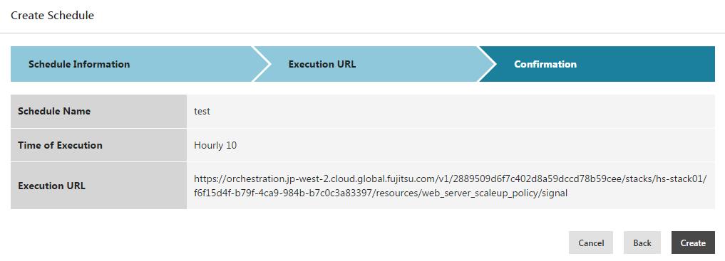 Stack Resource Execution URL Execution URL is automatically set from Stack and Resource. 2.