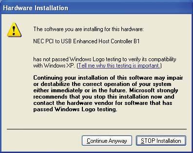 under Windows XP for