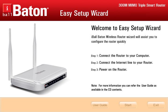 The Easy Setup Wizard will automatically pop up on the computer s screen.