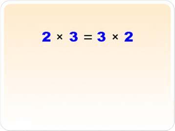 Commutative ( Order) Property Of Multiplication Numbers can be multiplied in any order and