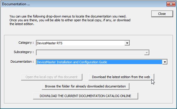 How to Download Documentation Use this procedure to initially download a document or documents. 1.